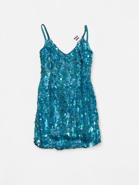 Oleg Cassini silk sequins mini dress size 4